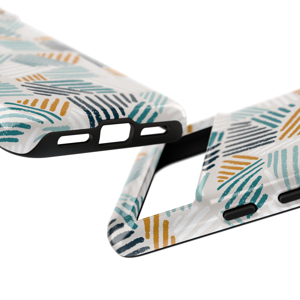 Stylish Tough Phone Case with Geometric Design - Roe Creation
