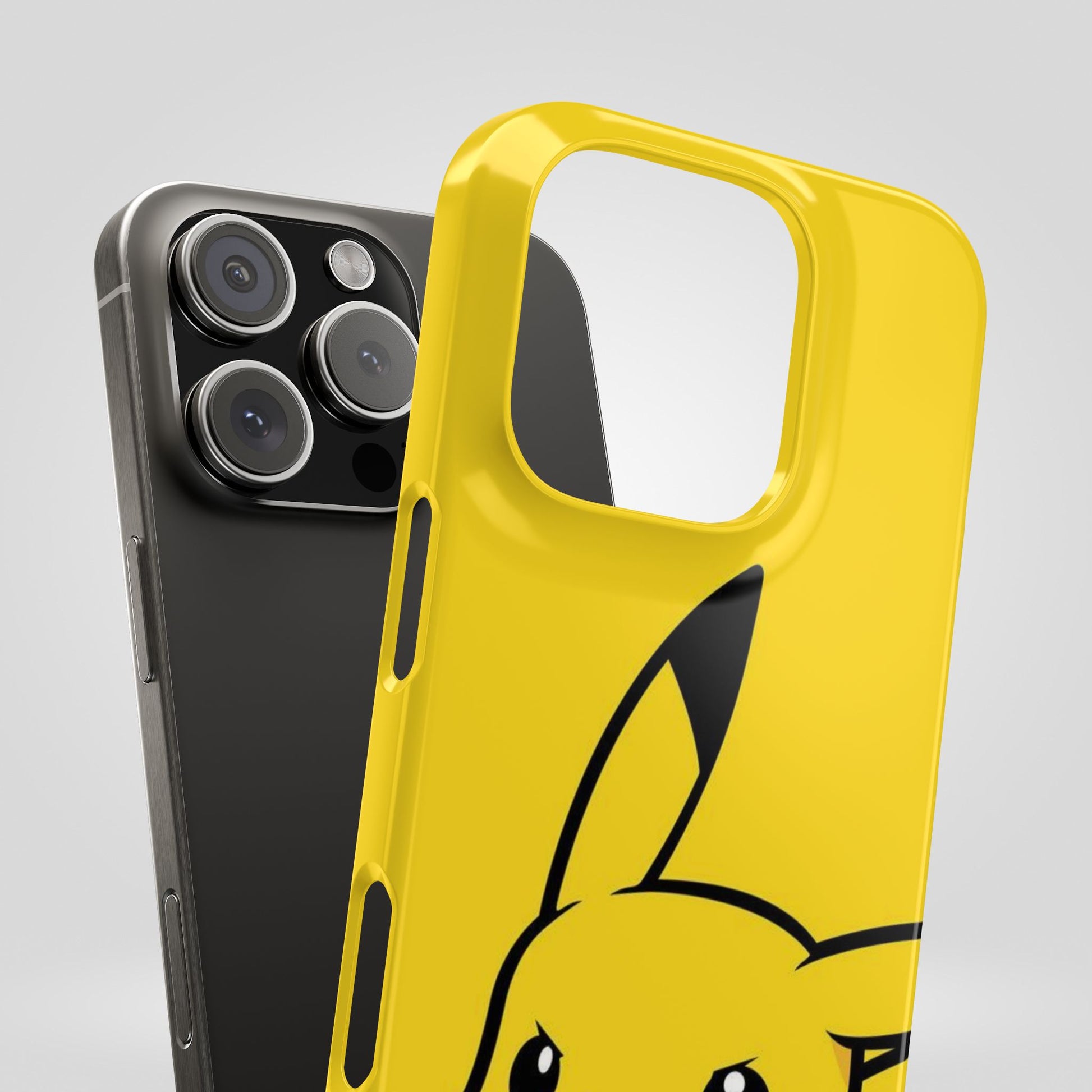 Pikachu Phone Case, Pokemon Phone Case, Snap Cases, Cartoon, Yellow, iPhone, Samsung - Roe Creation