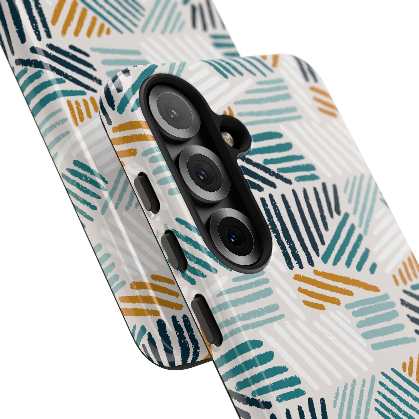 Stylish Tough Phone Case with Geometric Design
