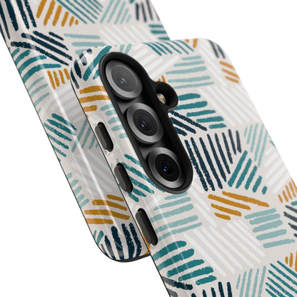 Stylish Tough Phone Case with Geometric Design
