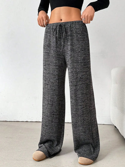 Tied Striped Wide Leg Pants - Roe Creation