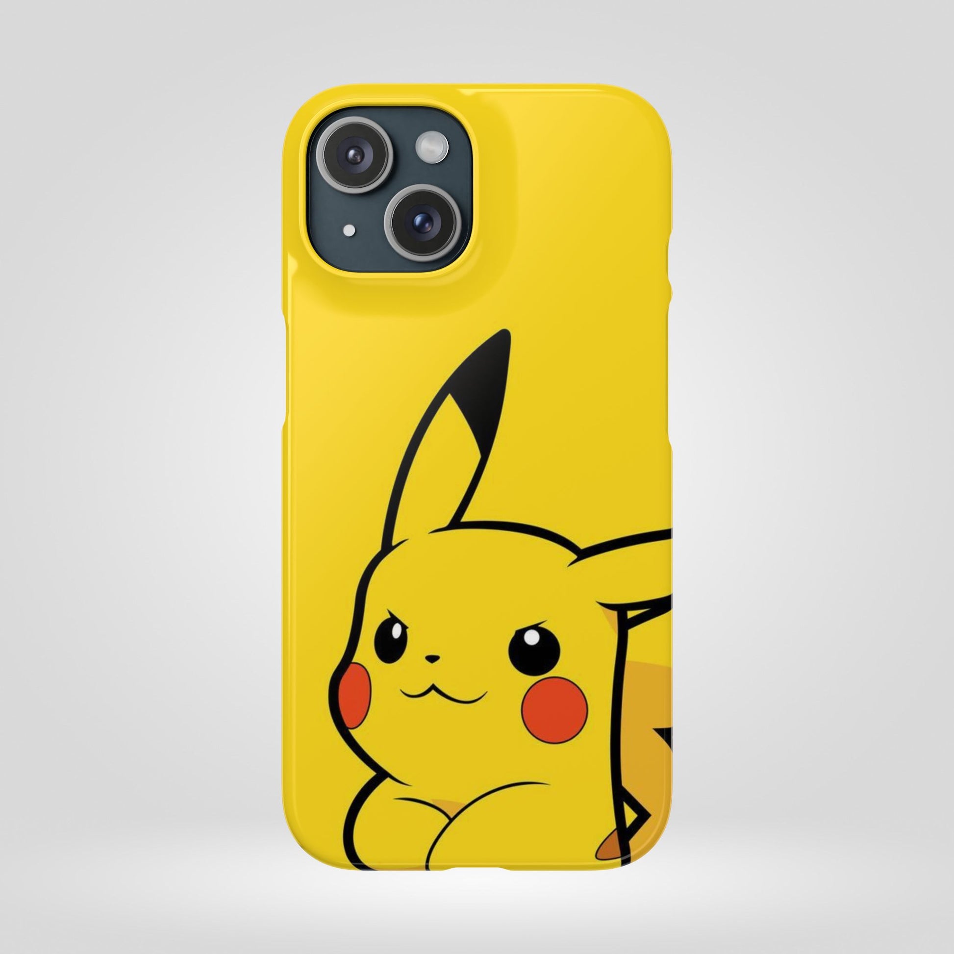 Pikachu Phone Case, Pokemon Phone Case, Snap Cases, Cartoon, Yellow, iPhone, Samsung - Roe Creation