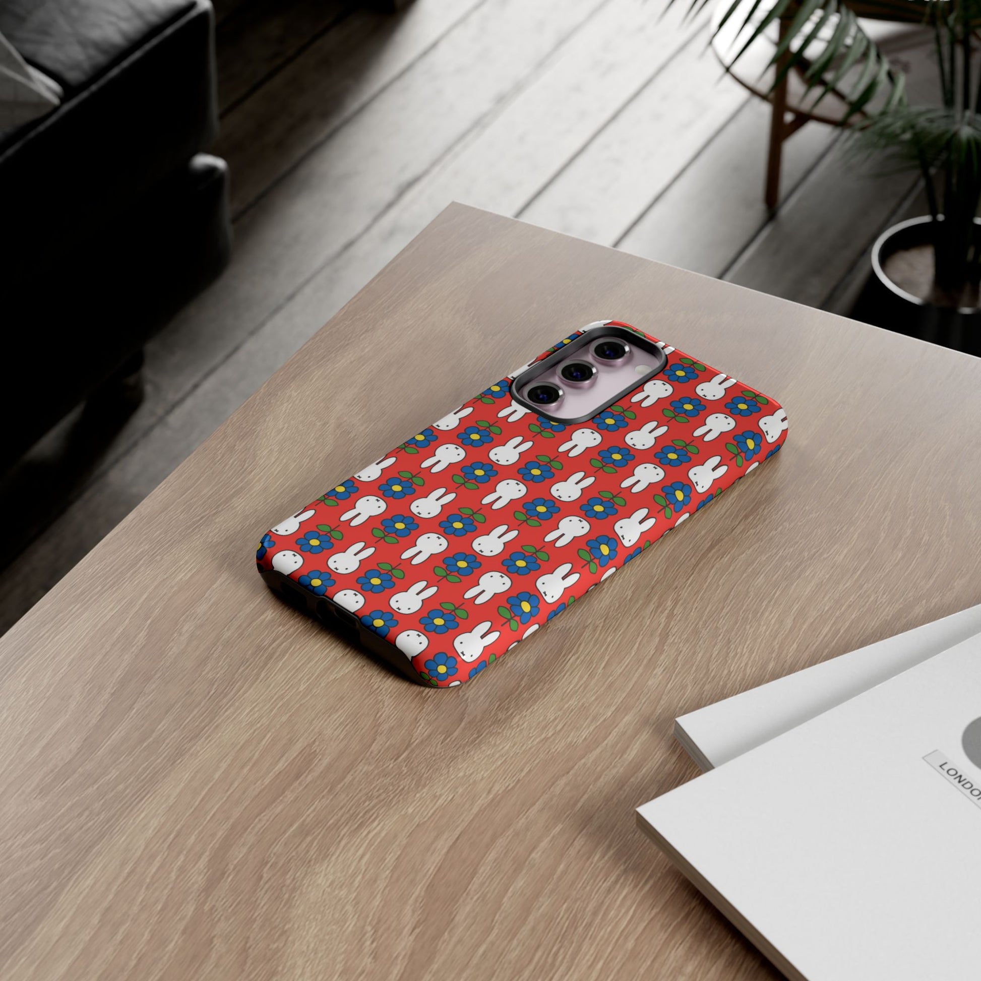 Cute Miffy Floral Phone Case - Tough Protection with Fun Design, iPhone, Samsung - Roe Creation