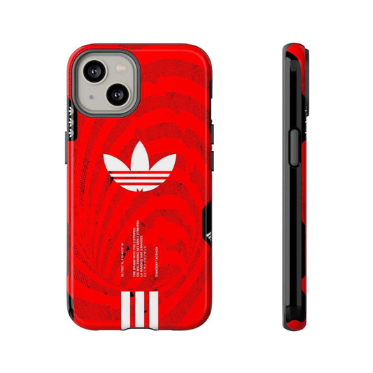 Adidas Tough Phone Case - Red Floral Design, Durable Protection.