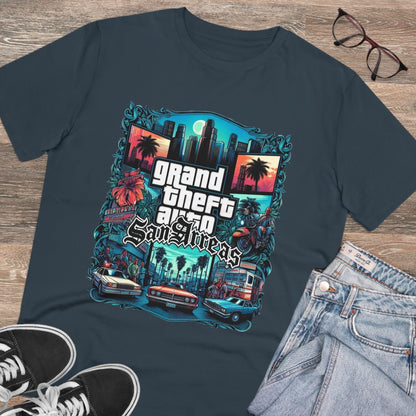 Retro GTA-Inspired Unisex T-Shirt, Gamer Gift, Casual Wear, Streetwear, Urban Style, Cool Graphic Tee - Roe Creation
