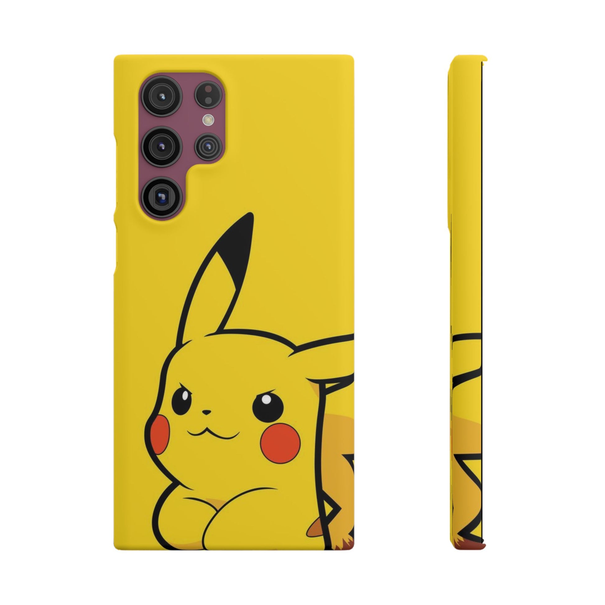 Pikachu Phone Case, Pokemon Phone Case, Snap Cases, Cartoon, Yellow, iPhone, Samsung - Roe Creation