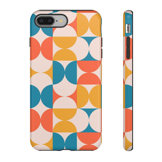 Geometric Tough Phone Case - Colorful Modern Design