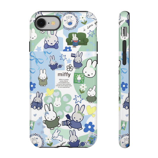 Cute Miffy Tough Phone Case - iPhone, Samsung Stylish Design for Bunny Lovers
