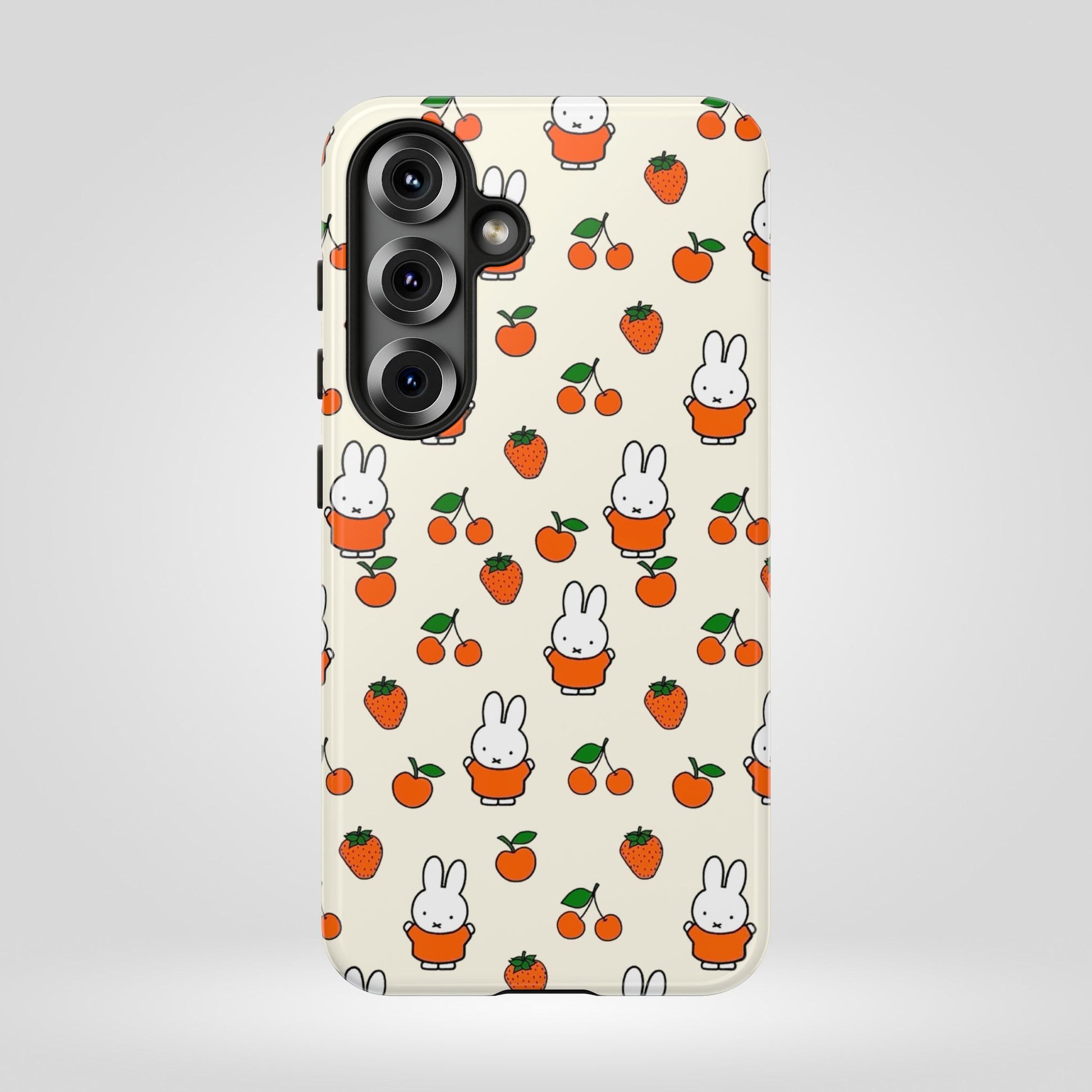 Cute Miffy & Strawberry Tough Phone Case for Miffy Lovers, iPhone, Samsung - Roe Creation