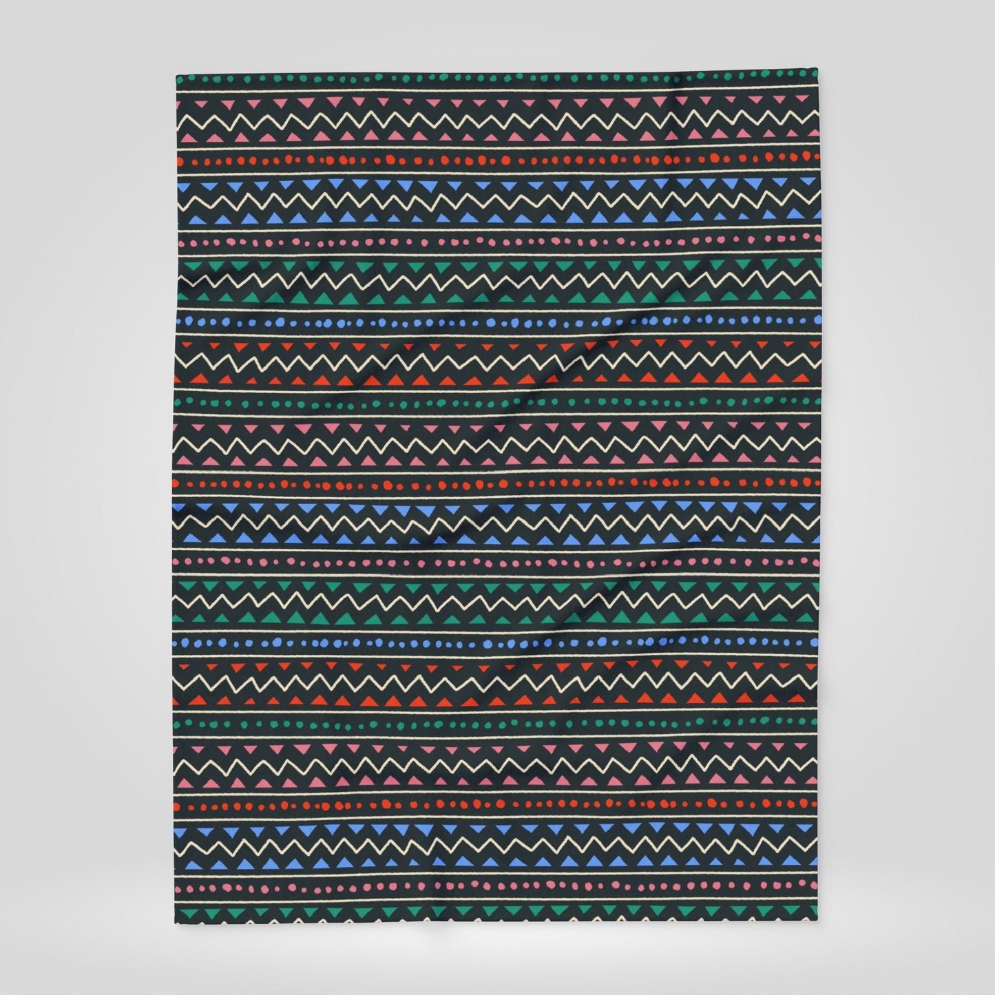 Colorful Boho Patterned Arctic Fleece Blanket for Cozy Living
