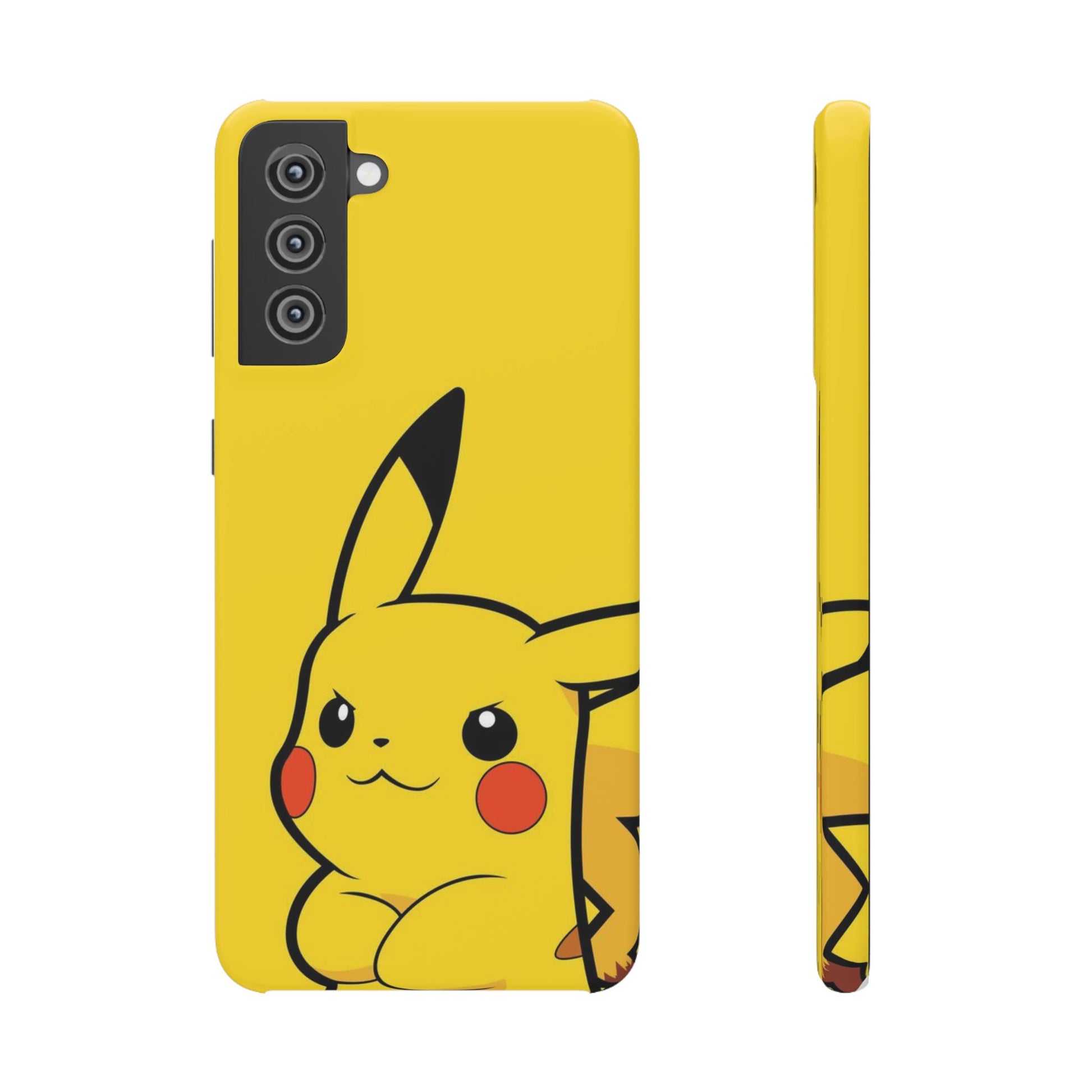 Pikachu Phone Case, Pokemon Phone Case, Snap Cases, Cartoon, Yellow, iPhone, Samsung - Roe Creation
