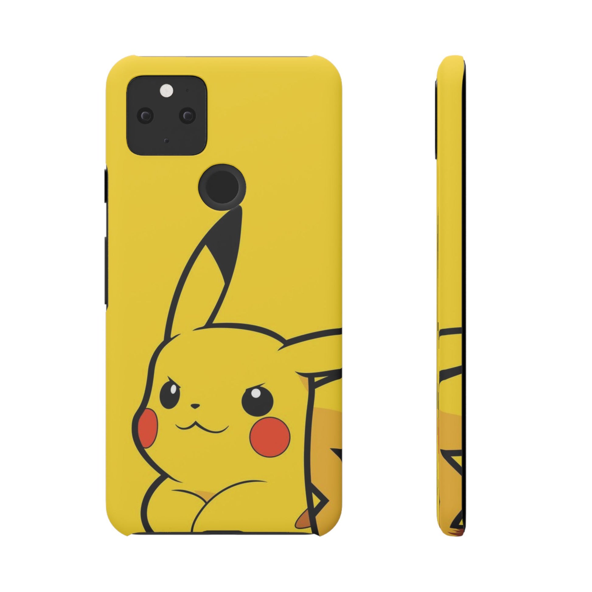 Pikachu Phone Case, Pokemon Phone Case, Snap Cases, Cartoon, Yellow, iPhone, Samsung - Roe Creation
