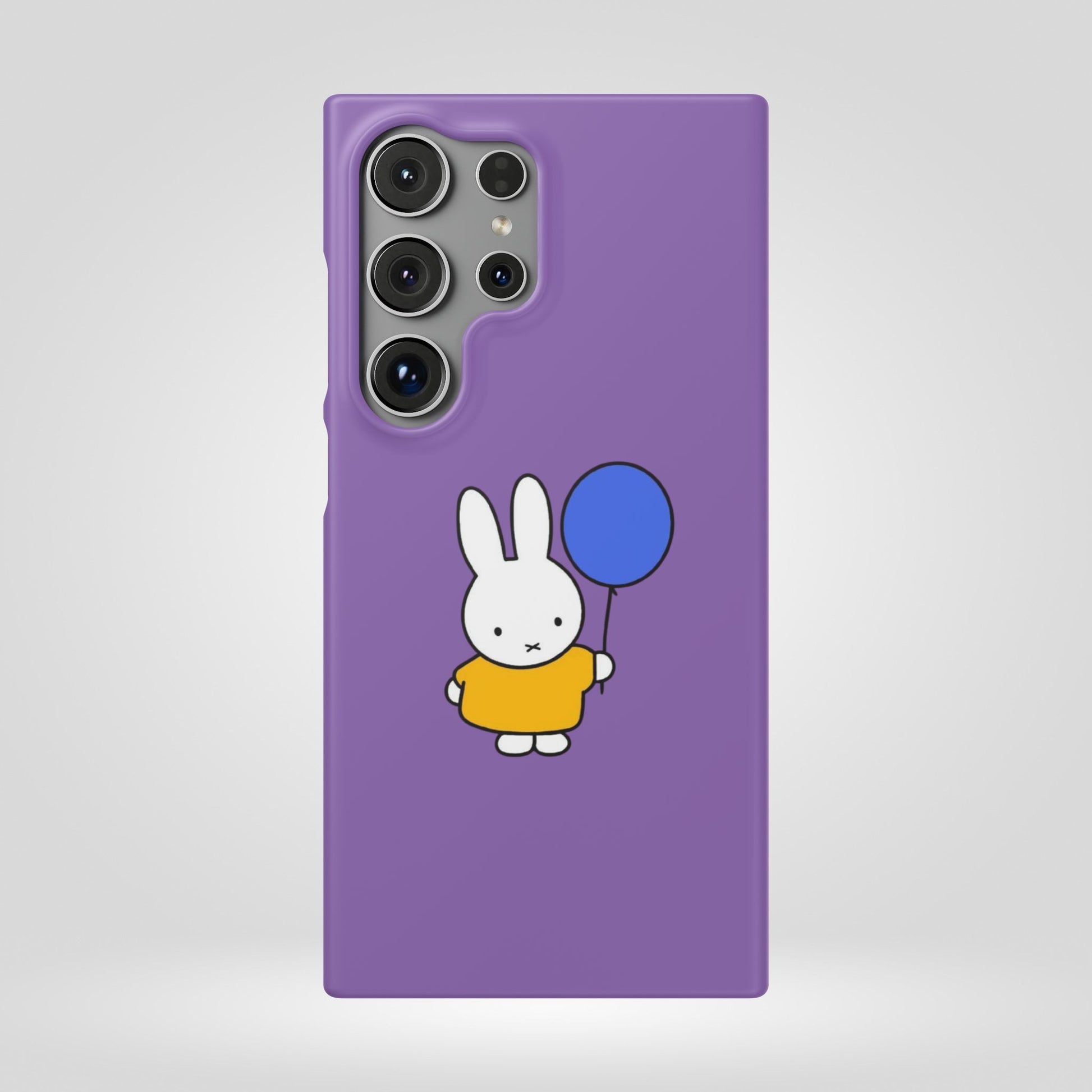 Miffy Phone Case, iPhone, Samsung Snap Case - Cartoon Fun Purple Phone Accessory for Kids and Adults - Roe Creation