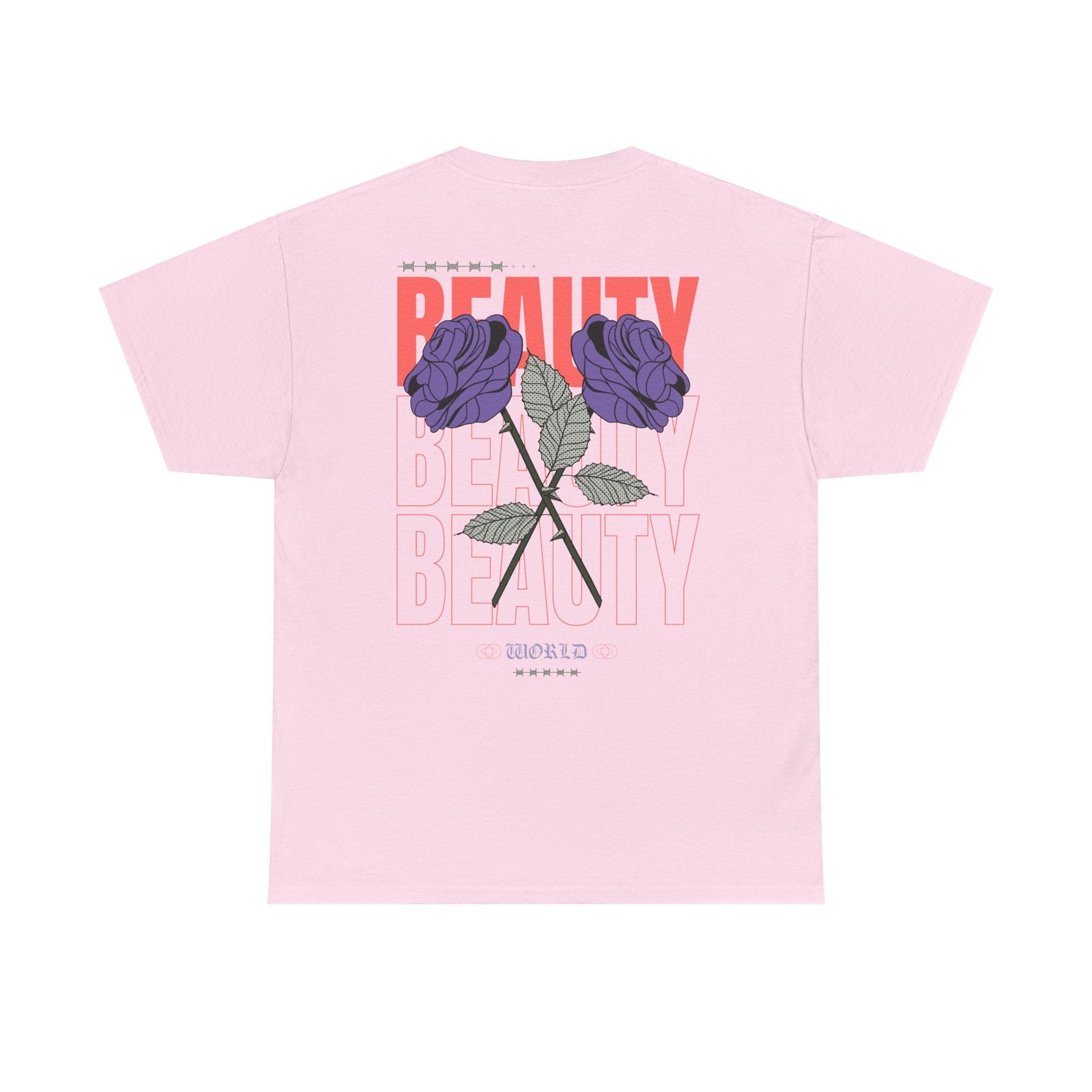 Beautiful Blooms Unisex Heavy Cotton Tee - Flower Graphics, Stylish Shirt, Gift for Her, Trendy Casual Wear, Art Lover Apparel - Roe Creation