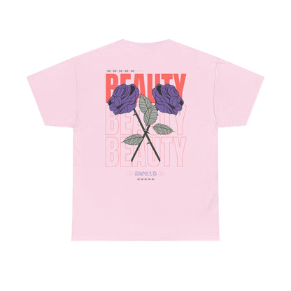 Beautiful Blooms Unisex Heavy Cotton Tee - Flower Graphics, Stylish Shirt, Gift for Her, Trendy Casual Wear, Art Lover Apparel - Roe Creation