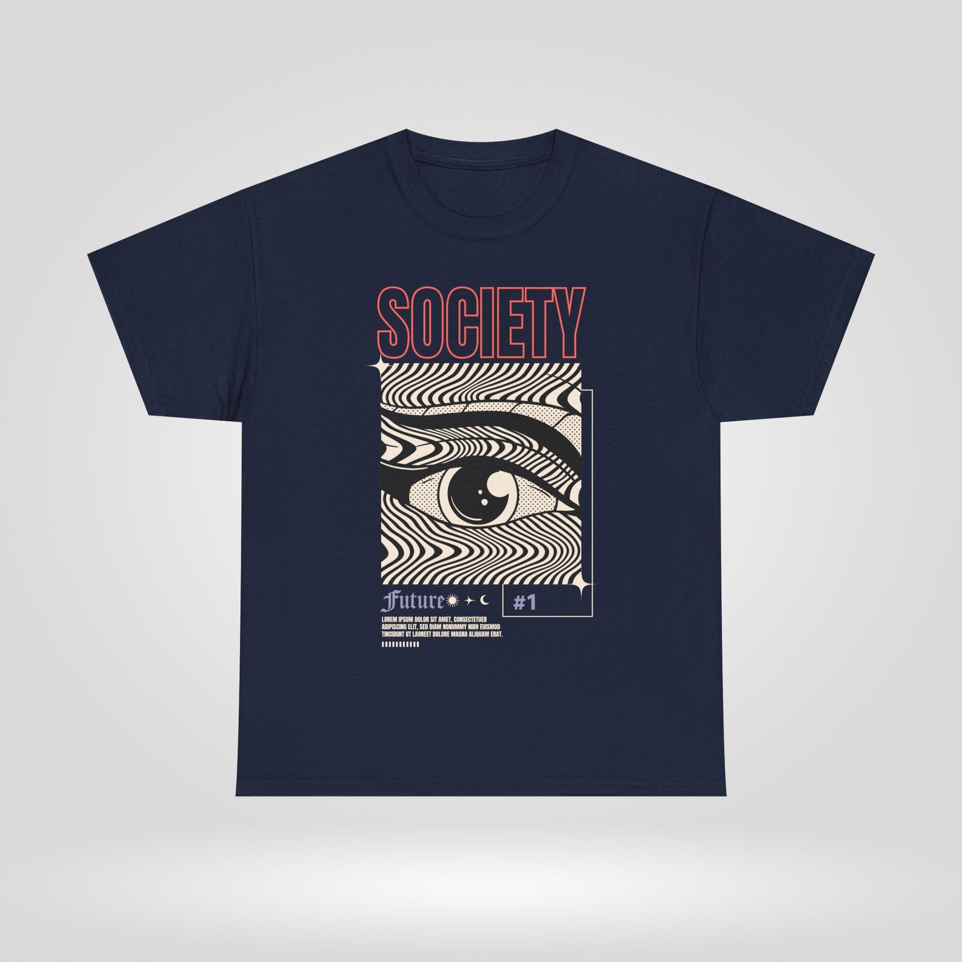 Society Unisex Heavy Cotton Tee - Future Vision Graphic Tee - Roe Creation