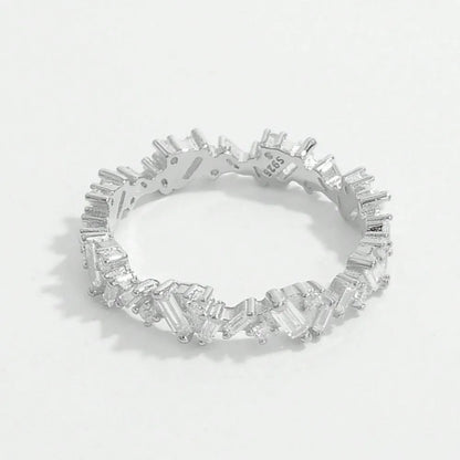 925 Sterling Silver Inlaid Zircon Ring - Roe Creation