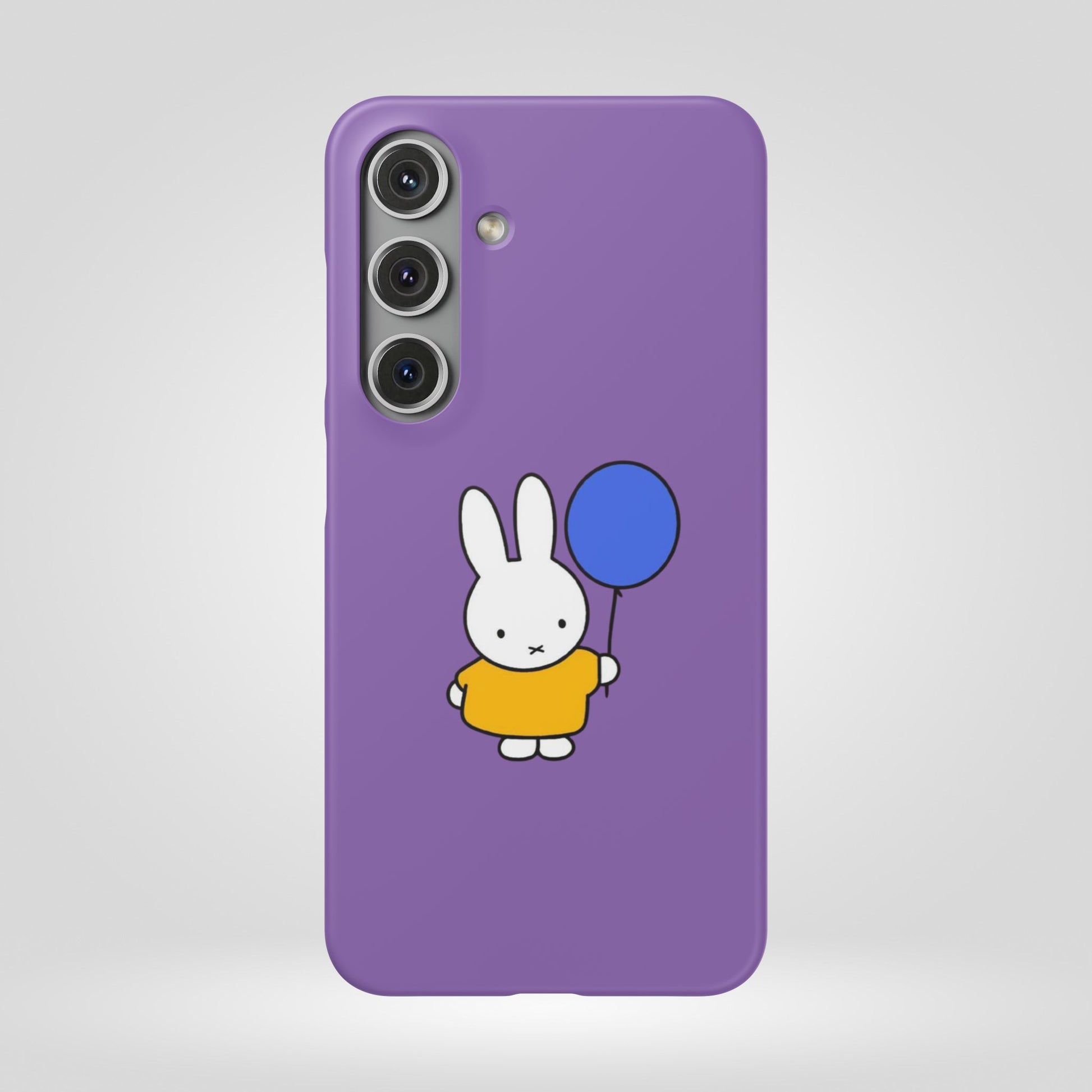 Miffy Phone Case, iPhone, Samsung Snap Case - Cartoon Fun Purple Phone Accessory for Kids and Adults - Roe Creation