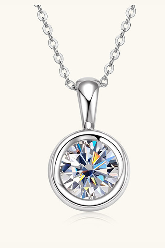 2 Carat Moissanite 925 Sterling Silver Necklace - Roe Creation