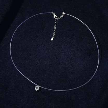 1 Carat Moissanite 925 Sterling Silver Necklace - Roe Creation
