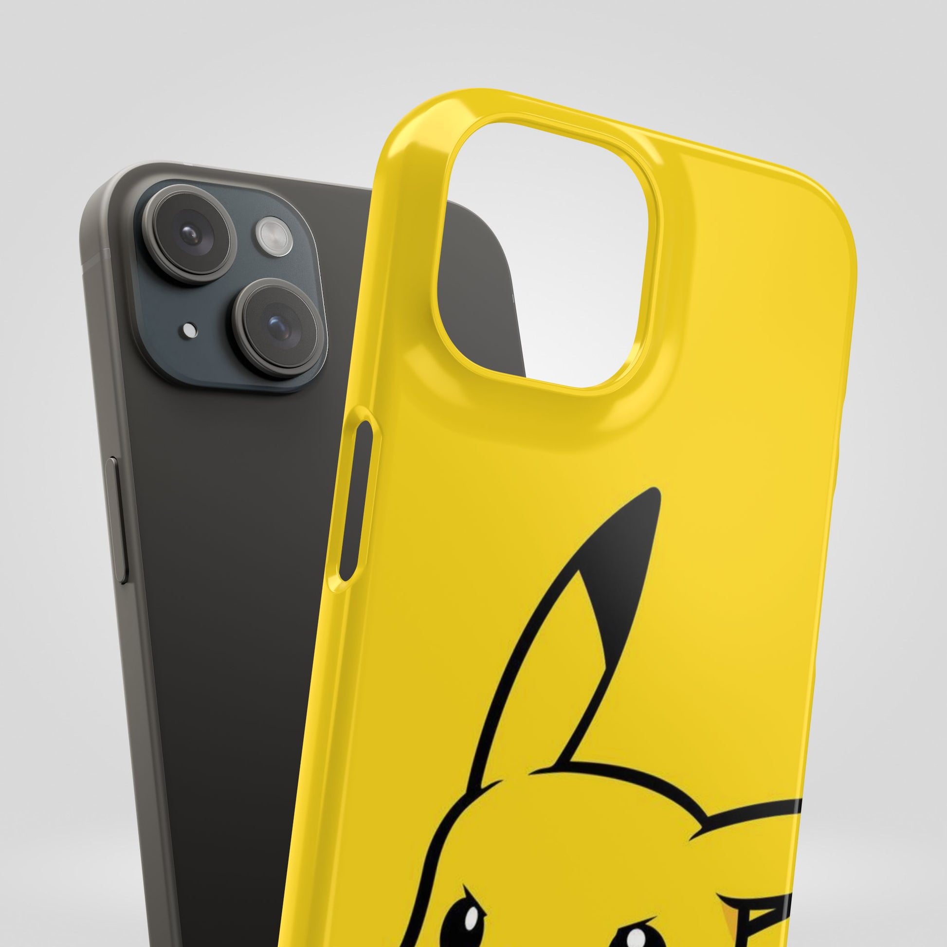 Pikachu Phone Case, Pokemon Phone Case, Snap Cases, Cartoon, Yellow, iPhone, Samsung - Roe Creation