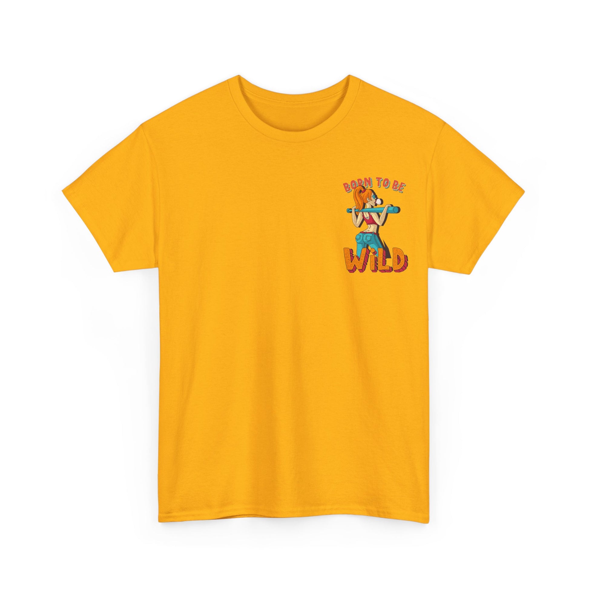 Born to Be Wild Unisex Heavy Cotton Tee, Fun Graphic Shirt, Adventure Tee, Gift for Nature Lovers, Casual Wear, Festival Top, Summer Fashion - Roe Creation
