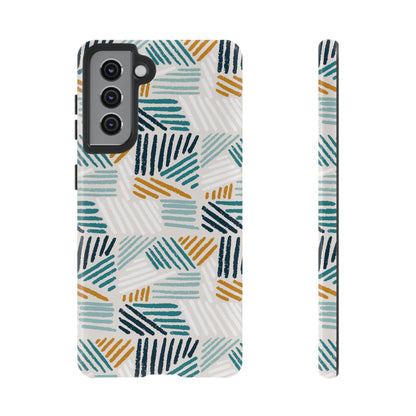 Stylish Tough Phone Case with Geometric Design