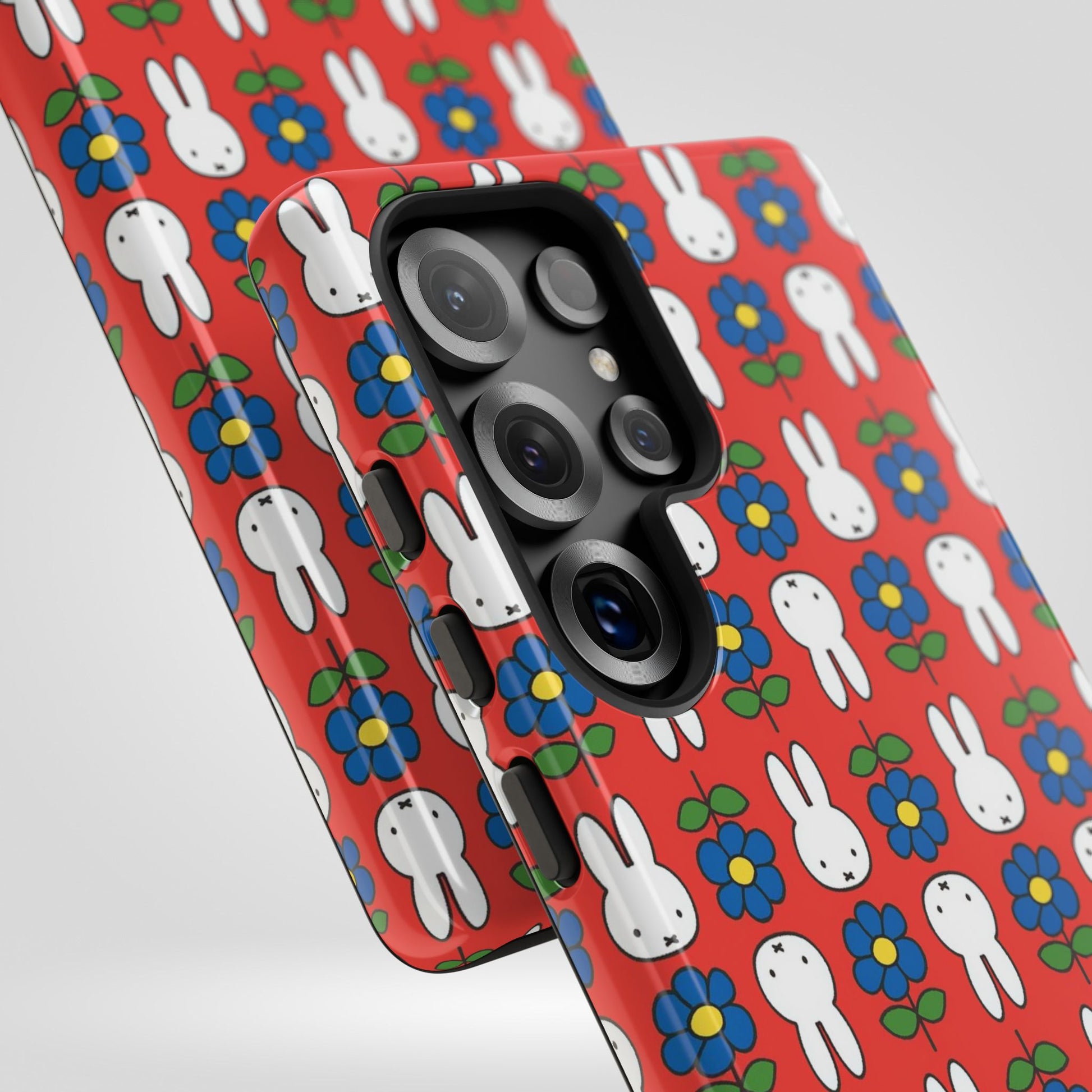 Cute Miffy Floral Phone Case - Tough Protection with Fun Design, iPhone, Samsung - Roe Creation