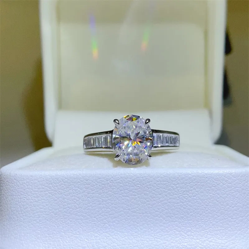3 Carat Moissanite 925 Sterling Silver Ring - Roe Creation