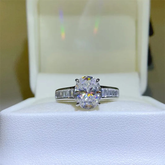 3 Carat Moissanite 925 Sterling Silver Ring - Roe Creation