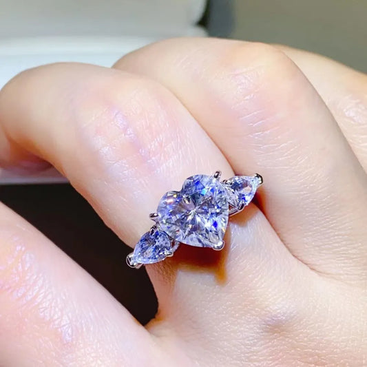 3 Carat Moissanite 925 Sterling Silver Ring - Roe Creation