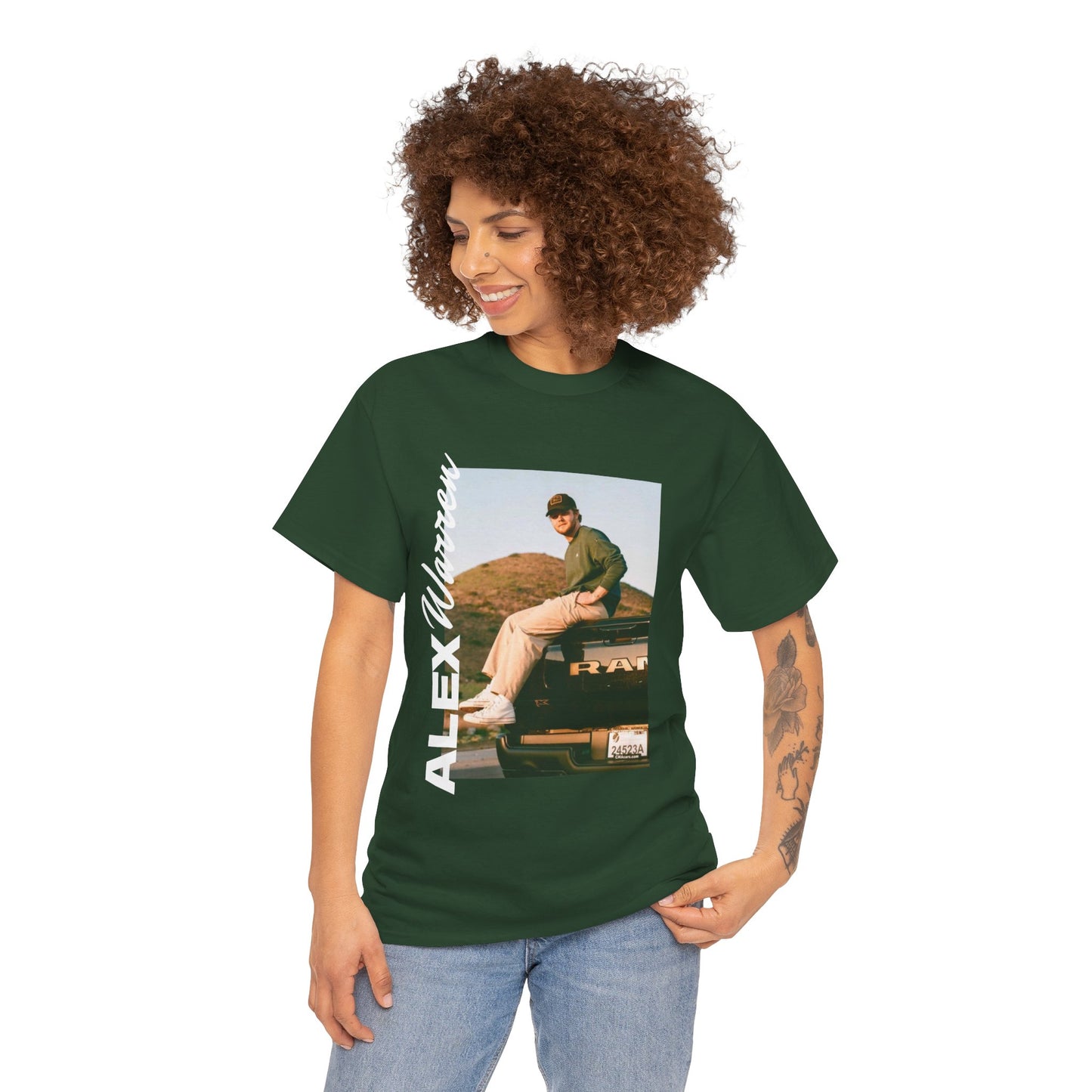Alex Warren Unisex Heavy Cotton Tee - Stylish Retro Graphic T-Shirt for Men & Women