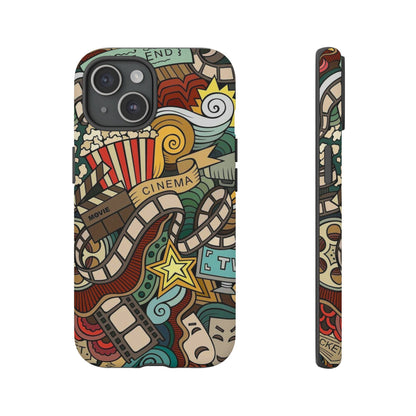Cinema Vibes Pattern iPhone Case - Tough Cases with Movie & TV Design
