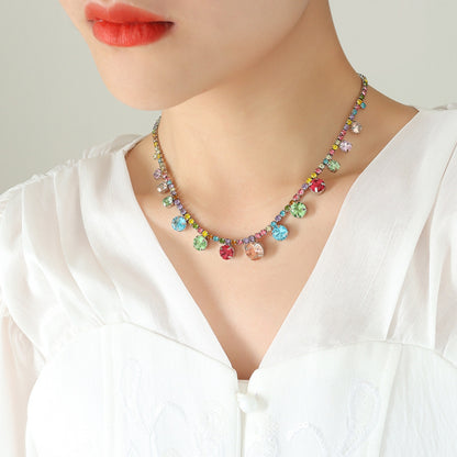 Crystal Copper Chain Necklace - Roe Creation