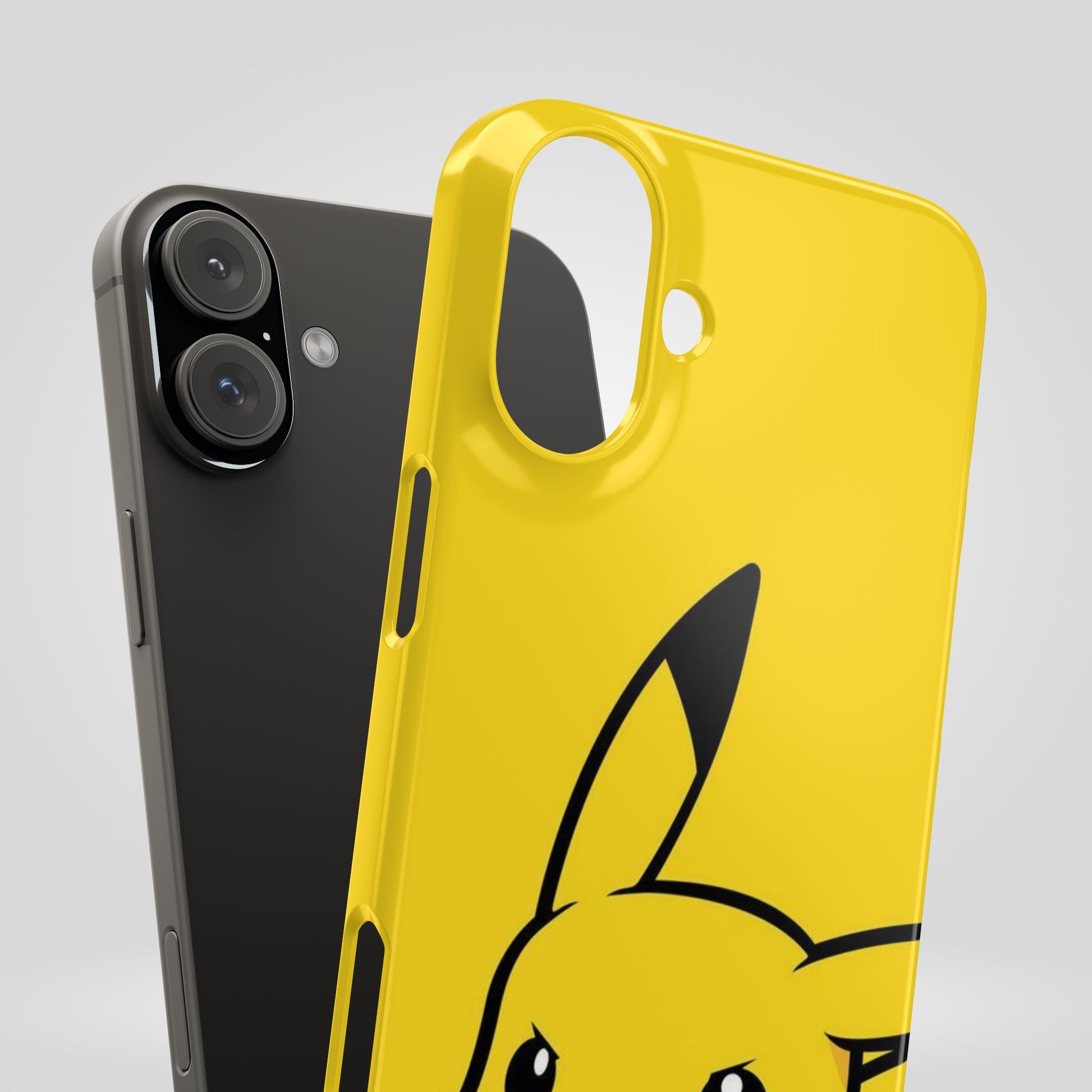 Pikachu Phone Case, Pokemon Phone Case, Snap Cases, Cartoon, Yellow, iPhone, Samsung - Roe Creation