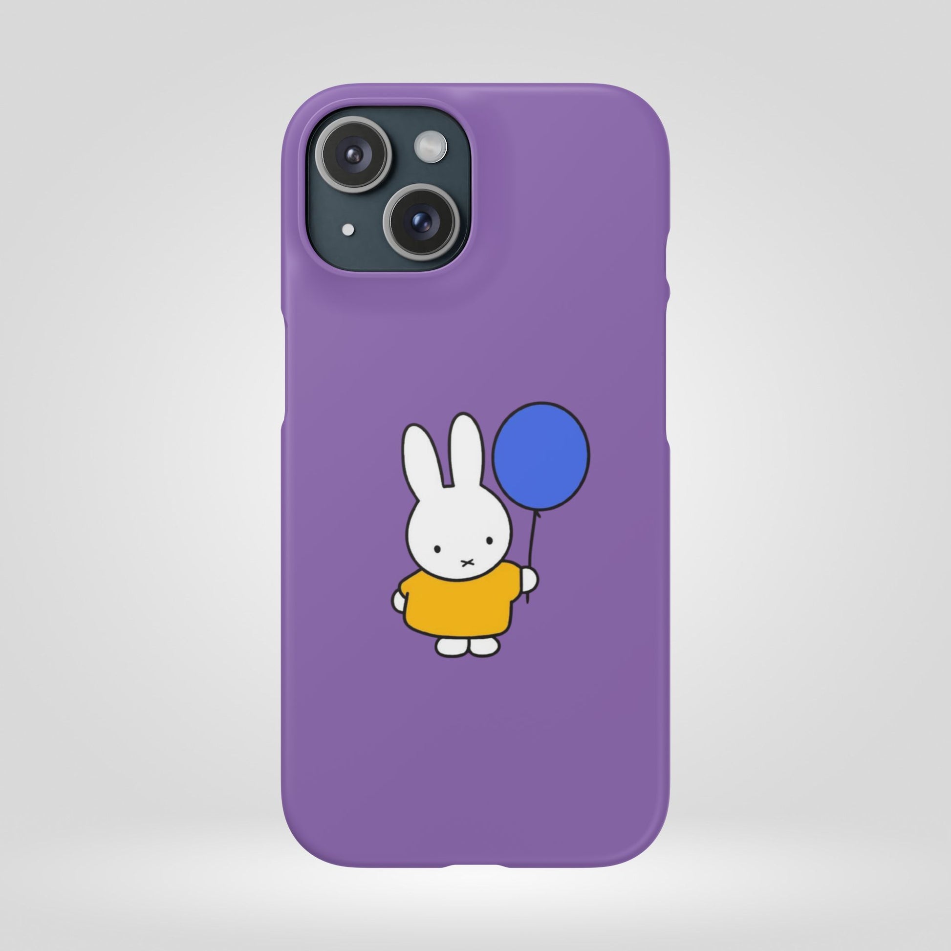 Miffy Phone Case, iPhone, Samsung Snap Case - Cartoon Fun Purple Phone Accessory for Kids and Adults - Roe Creation