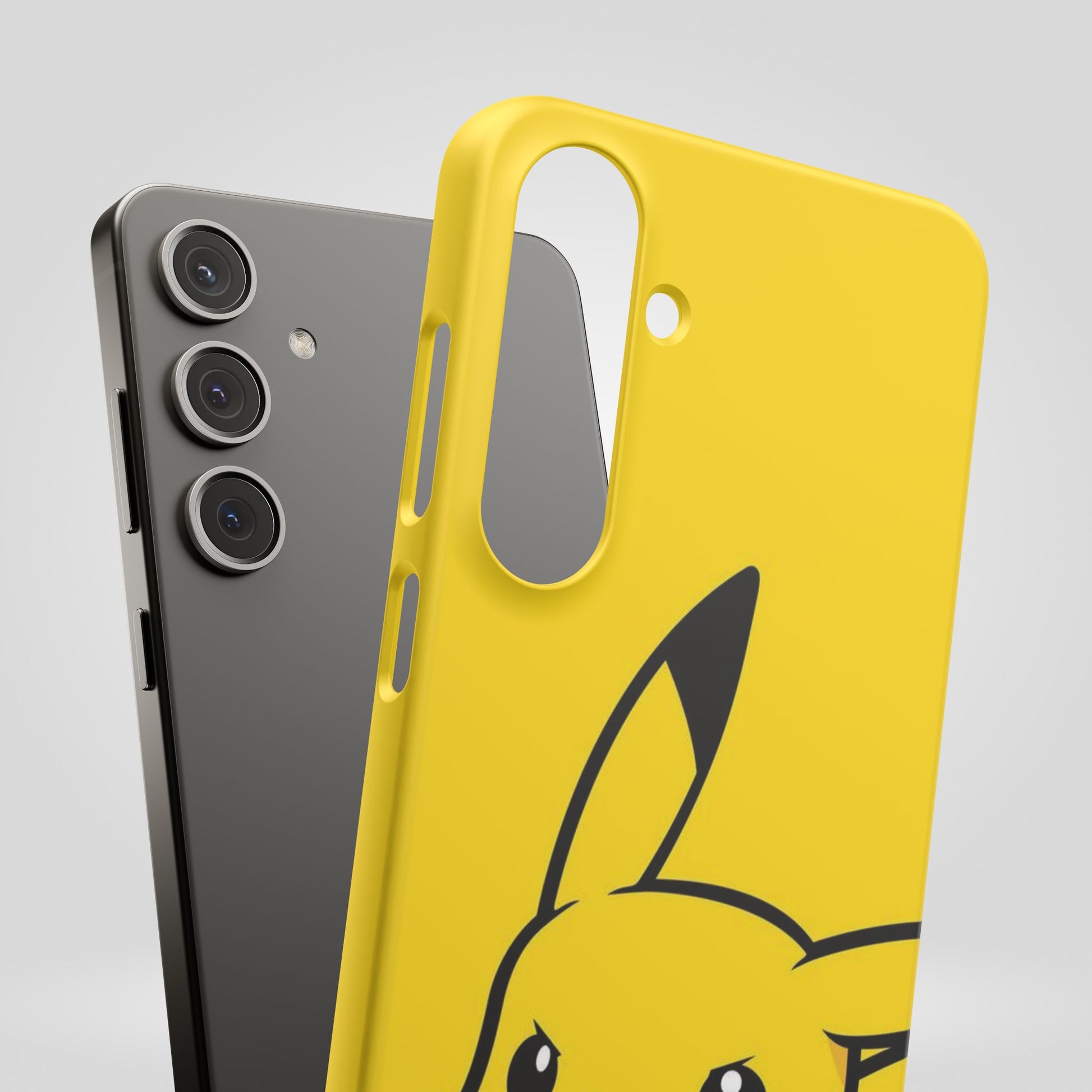 Pikachu Phone Case, Pokemon Phone Case, Snap Cases, Cartoon, Yellow, iPhone, Samsung - Roe Creation