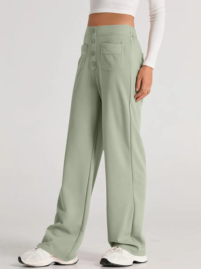 High Waist Wide Leg Pants - Roe Creation