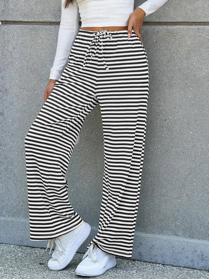 Lovelet Striped Wide Leg Pants - Roe Creation