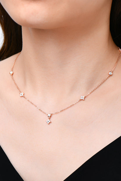 Moissanite 925 Sterling Silver Necklace - Roe Creation
