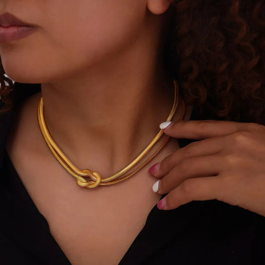 Titanium Steel Knot Necklace - Roe Creation