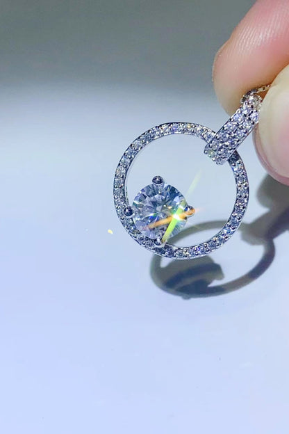 1 Carat Moissanite 925 Sterling Silver Necklace - Roe Creation