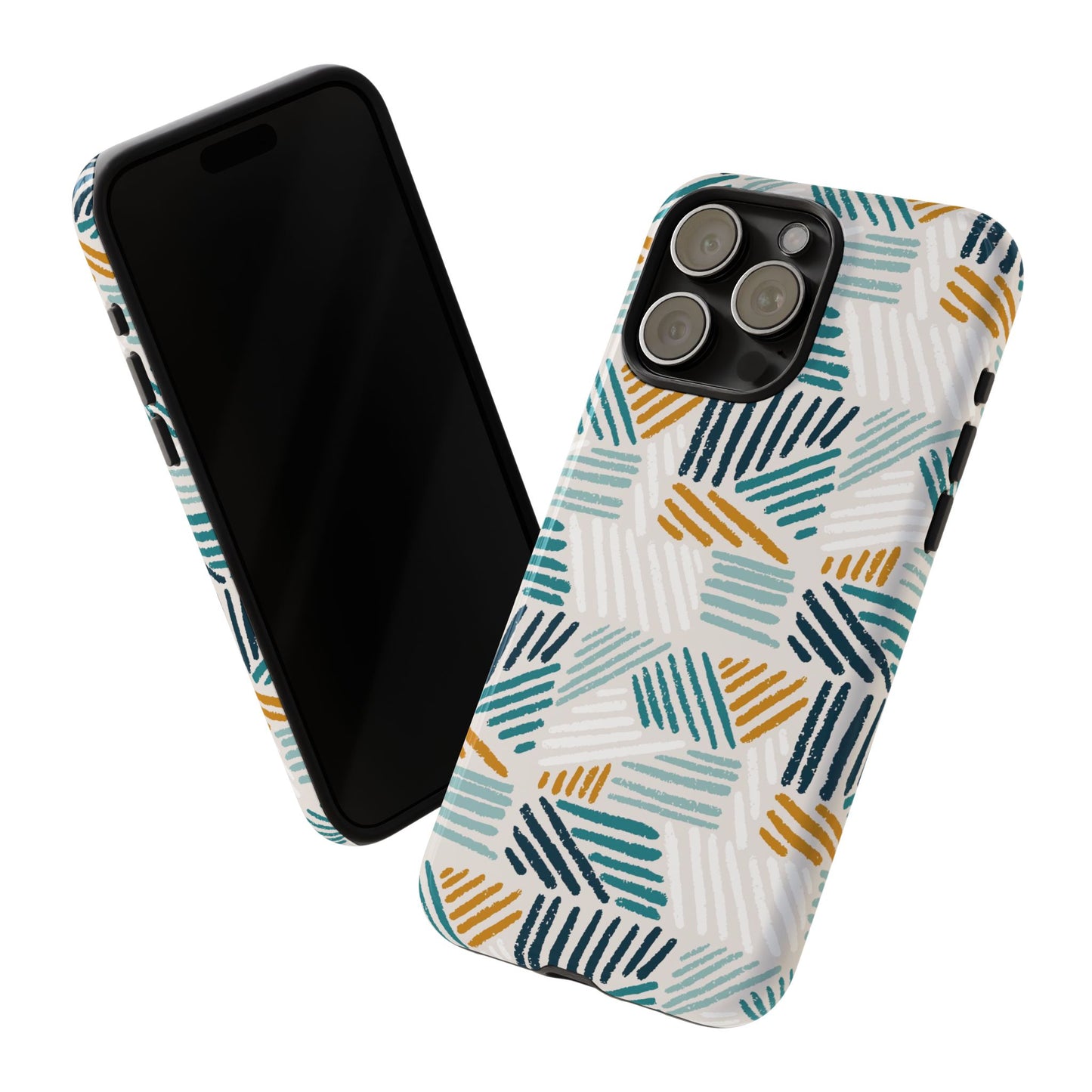 Stylish Tough Phone Case with Geometric Design