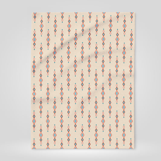 Cozy Arctic Fleece Blanket - Warm Decorative Throw with Geometric Pattern