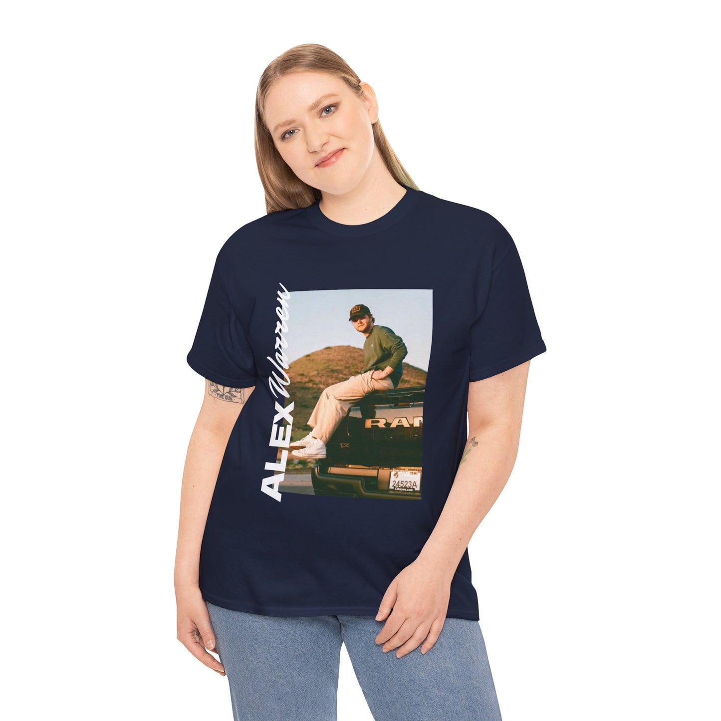 Alex Warren Unisex Heavy Cotton Tee - Stylish Retro Graphic T-Shirt for Men & Women