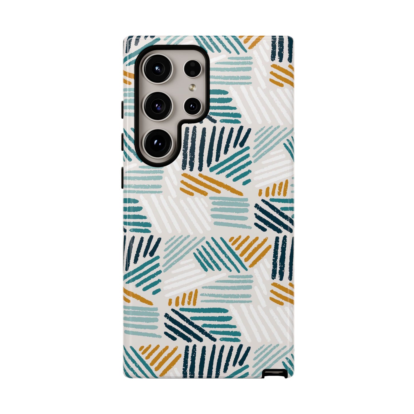 Stylish Tough Phone Case with Geometric Design