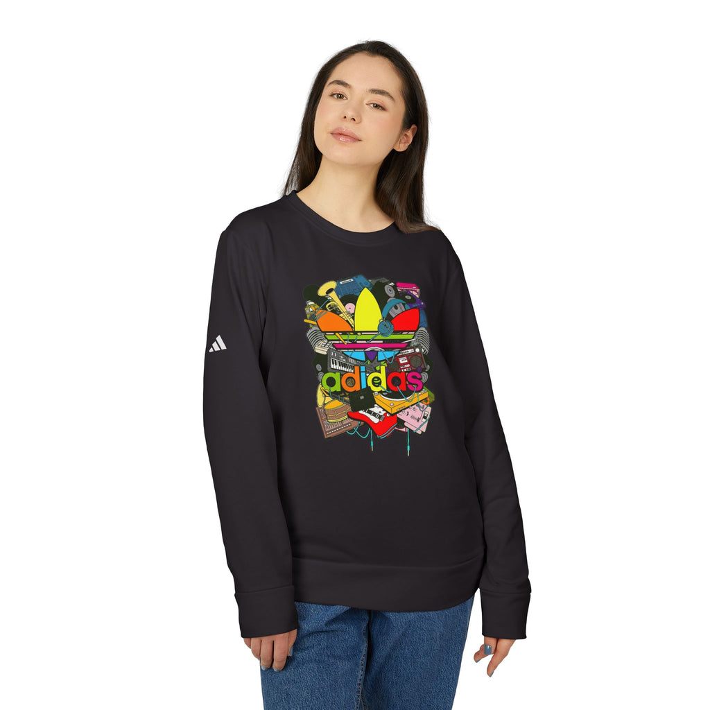 Original Adidas Crewneck Sweatshirt - Unisex Fleece Top, Casual Wear, Streetwear Style, Vintage Holiday Gift, Cozy - Roe Creation