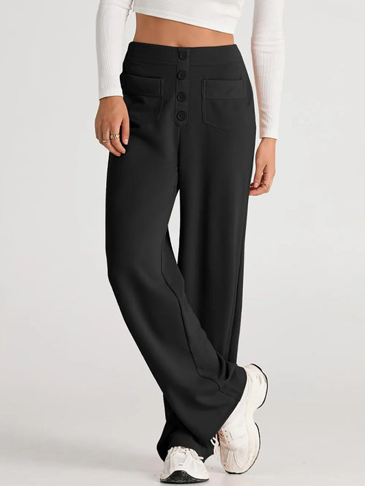 High Waist Wide Leg Pants - Roe Creation