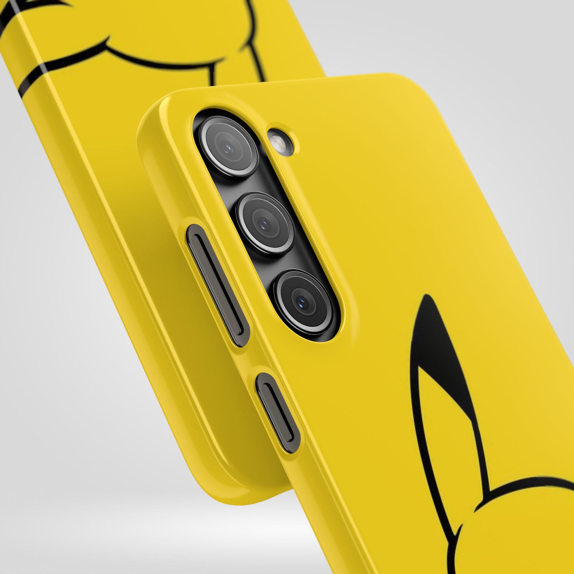 Pikachu Phone Case, Pokemon Phone Case, Snap Cases, Cartoon, Yellow, iPhone, Samsung - Roe Creation