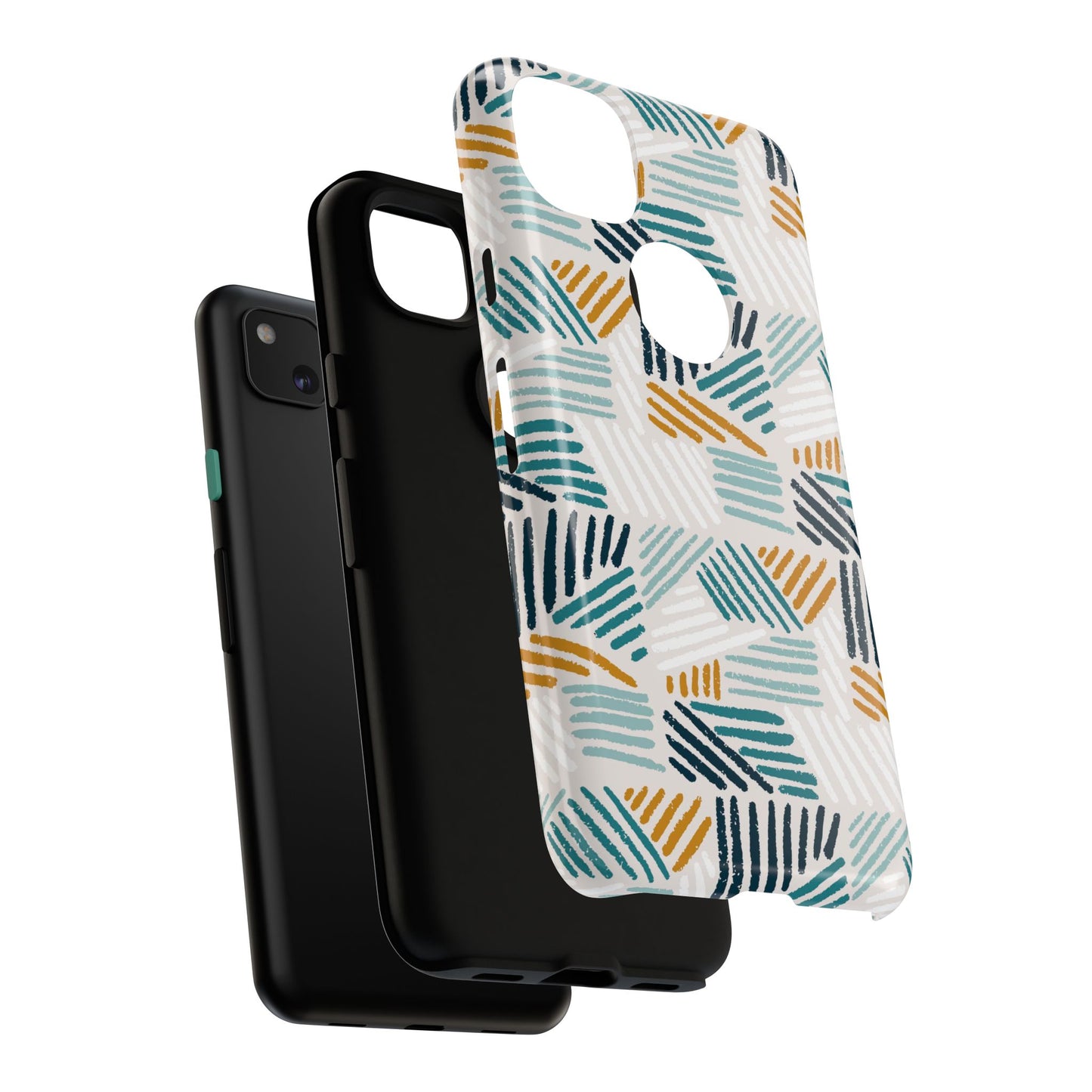 Stylish Tough Phone Case with Geometric Design
